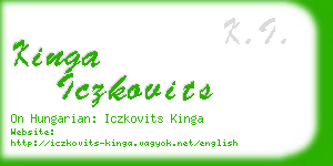 kinga iczkovits business card